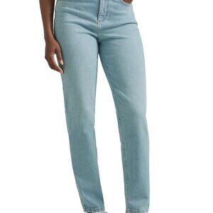 High Rise Mom Jeans Straight Leg Stretch Denim Y2K Retro Chic Classic